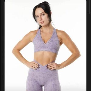 Alphalete new surface wrap Lavender Sports Bra